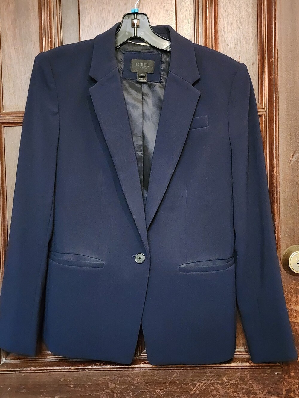 J Crew One Button Navy Blue Blazer-Women's Size 8 Petite